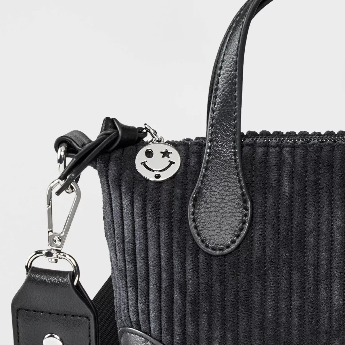 Girls' Mini Corduroy Satchel Crossbody Bag - art class™ Black | Target