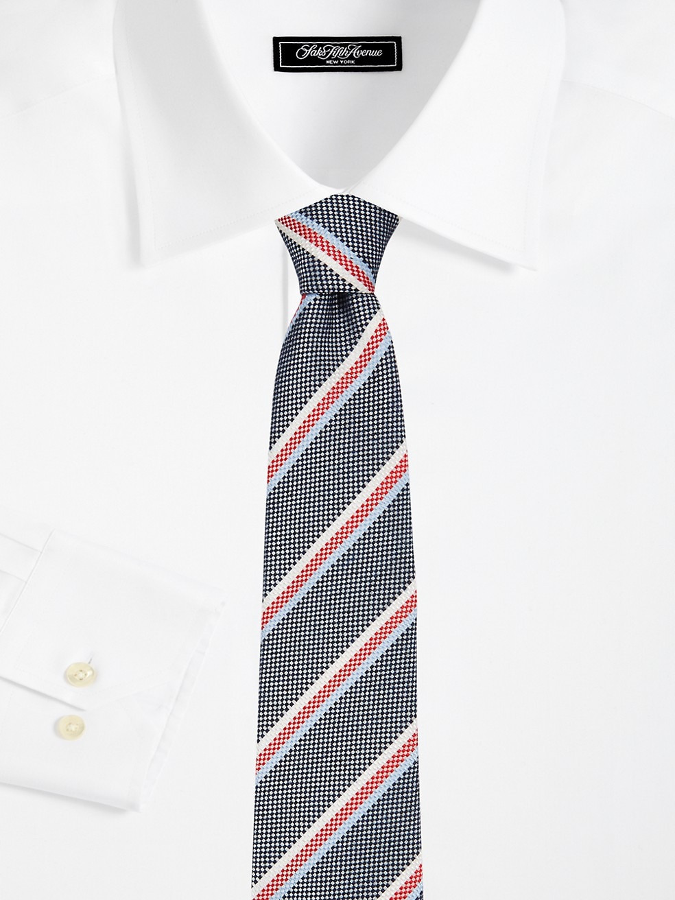 Check Stripe Silk Tie | Saks Fifth Avenue