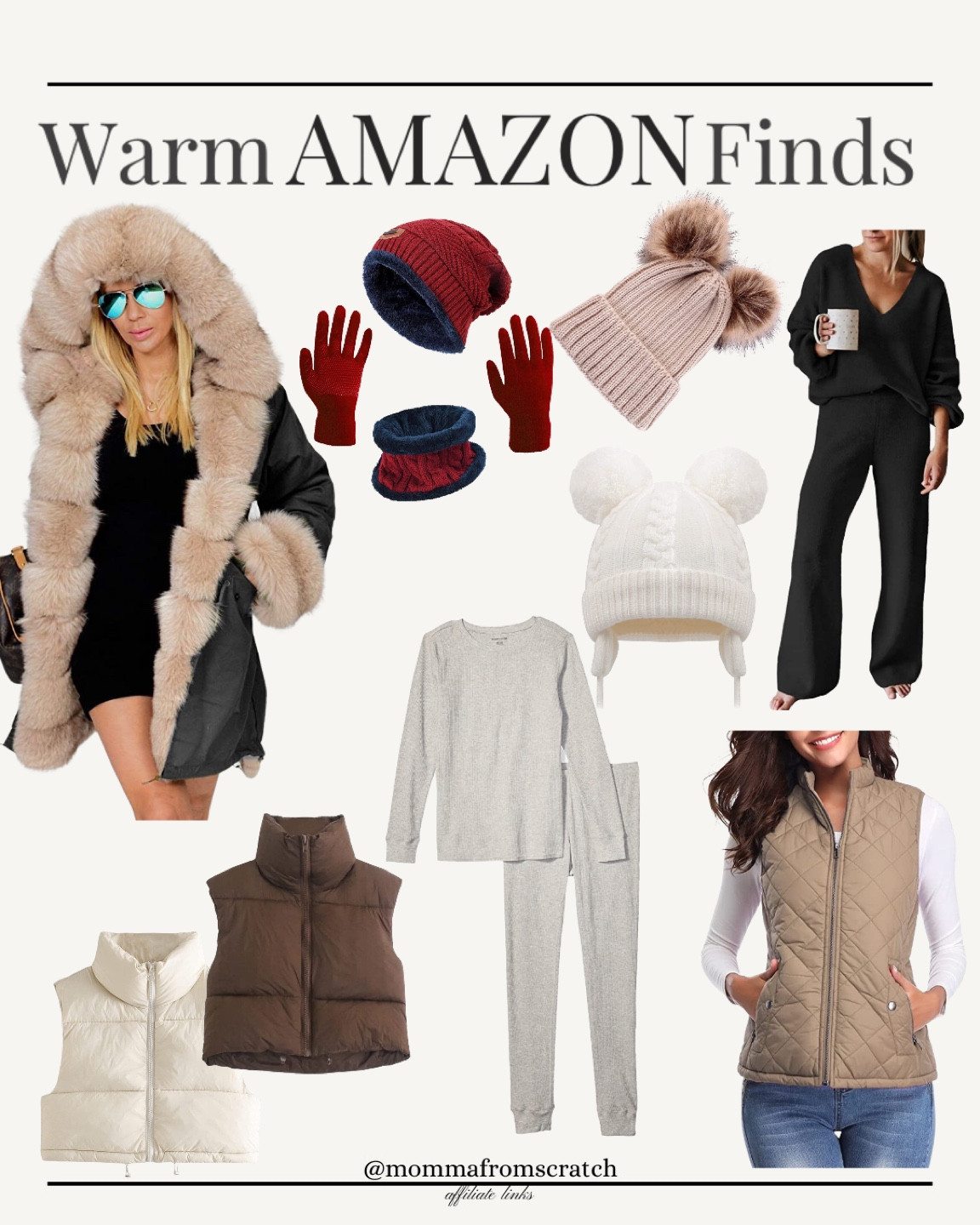 Winter essentials, Womens fashion, amazon fashion, winter coat, beanie, thermals, vest, lounge set

#LTKGiftGuide #LTKstyletip #LTKHoliday