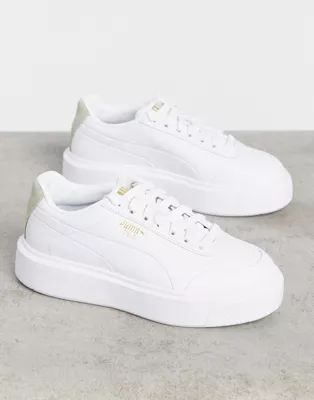 Puma Oslo Femme trainers in white and sage | ASOS (Global)