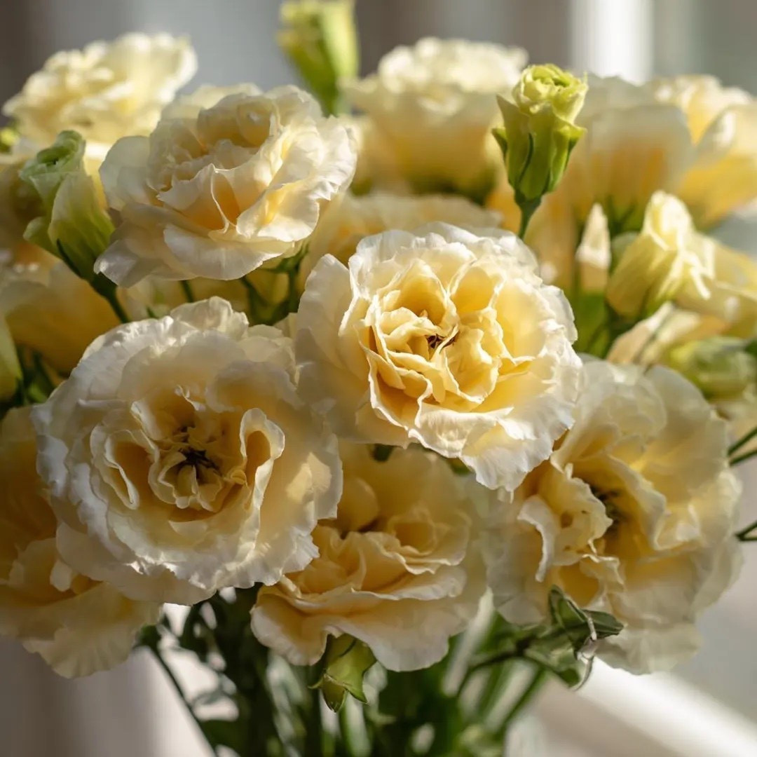 Softly glowing with romantic charm, Voyage 2 Yellow Lisianthus showcases lush, rose-like double blooms in warm apricot tones that elevate any garden bed or bouquet with effortless elegance. Loved for its long-lasting flowers, pollinator appeal, and refined color palette, this sun-loving beauty is a must-grow for cut flower gardens and graceful seasonal arrangements. #lisianthus #cutflowergarden #flowerfarmer #apricotflowers #gardeninspiration #bouquetflowers #cottagegarden #ltkfinds

#LTKHome #LTKdayinmylife #LTKSeasonal