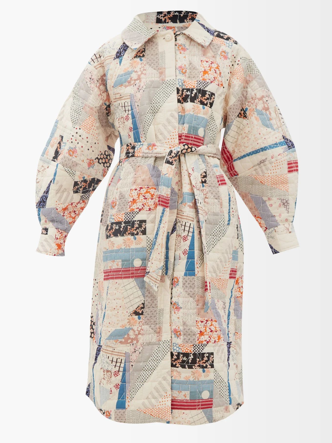 Linden patchwork floral-print cotton-poplin coat | Sea | Matches (US)