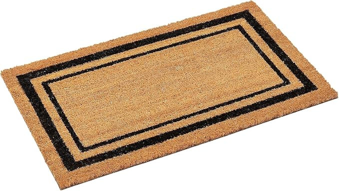 Kempf Black Border Coco Coir Doormat, 22" x 36", Non-Slip Backing, Heavy Duty Natural Fiber Front... | Amazon (US)