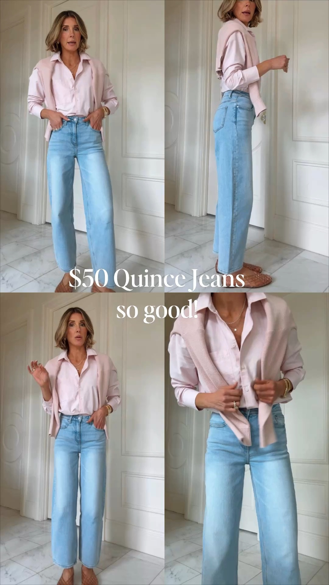So impressed with these quince jeans. Fit tts 