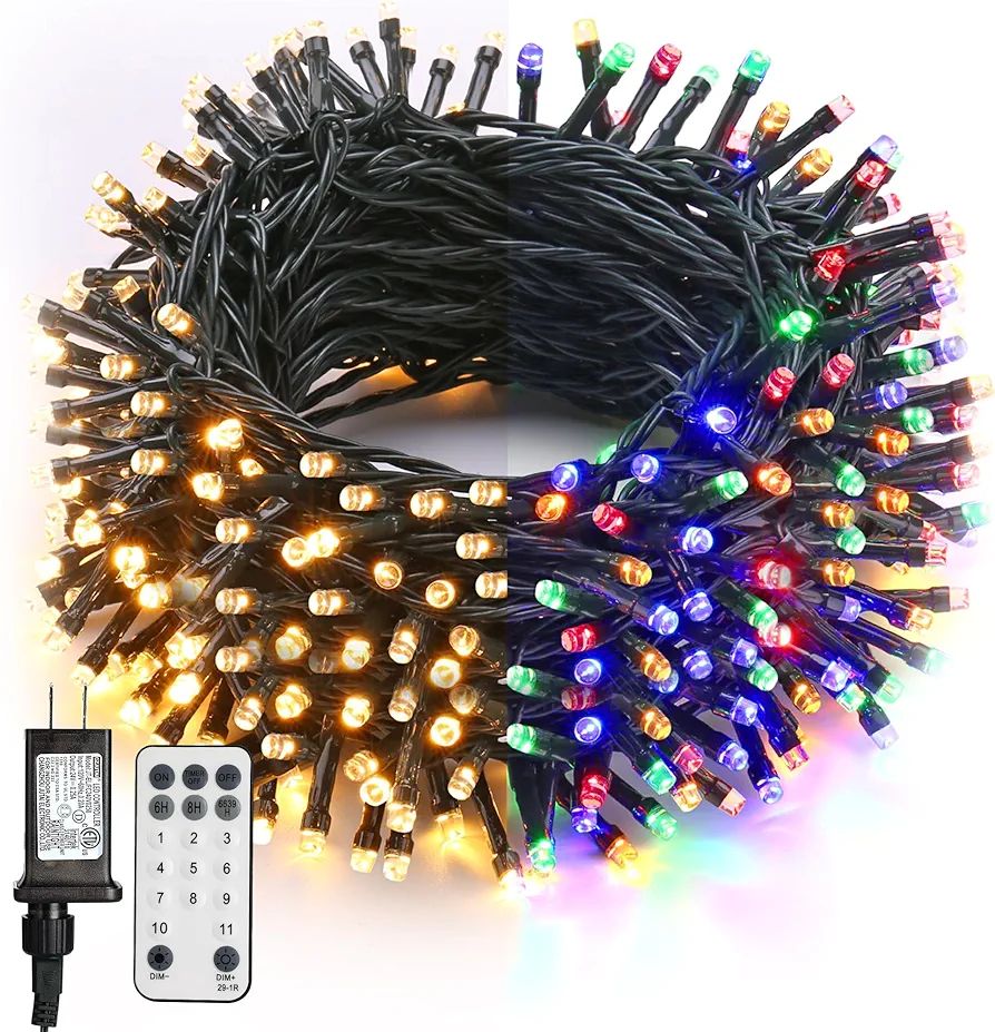 BrizLabs Color Changing Christmas Lights, 115ft 300 LED Christmas String Lights, 11 Modes Warm Wh... | Amazon (US)