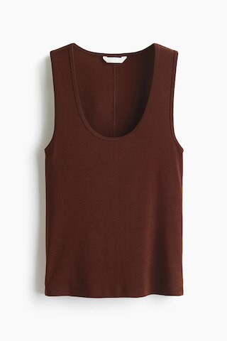 H & M - Cotton Tank Top - Brown | H&M (US + CA)