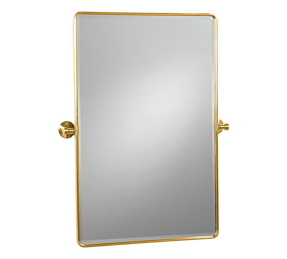 Vintage Rounded Rectangle Pivot Mirror | Pottery Barn (US)