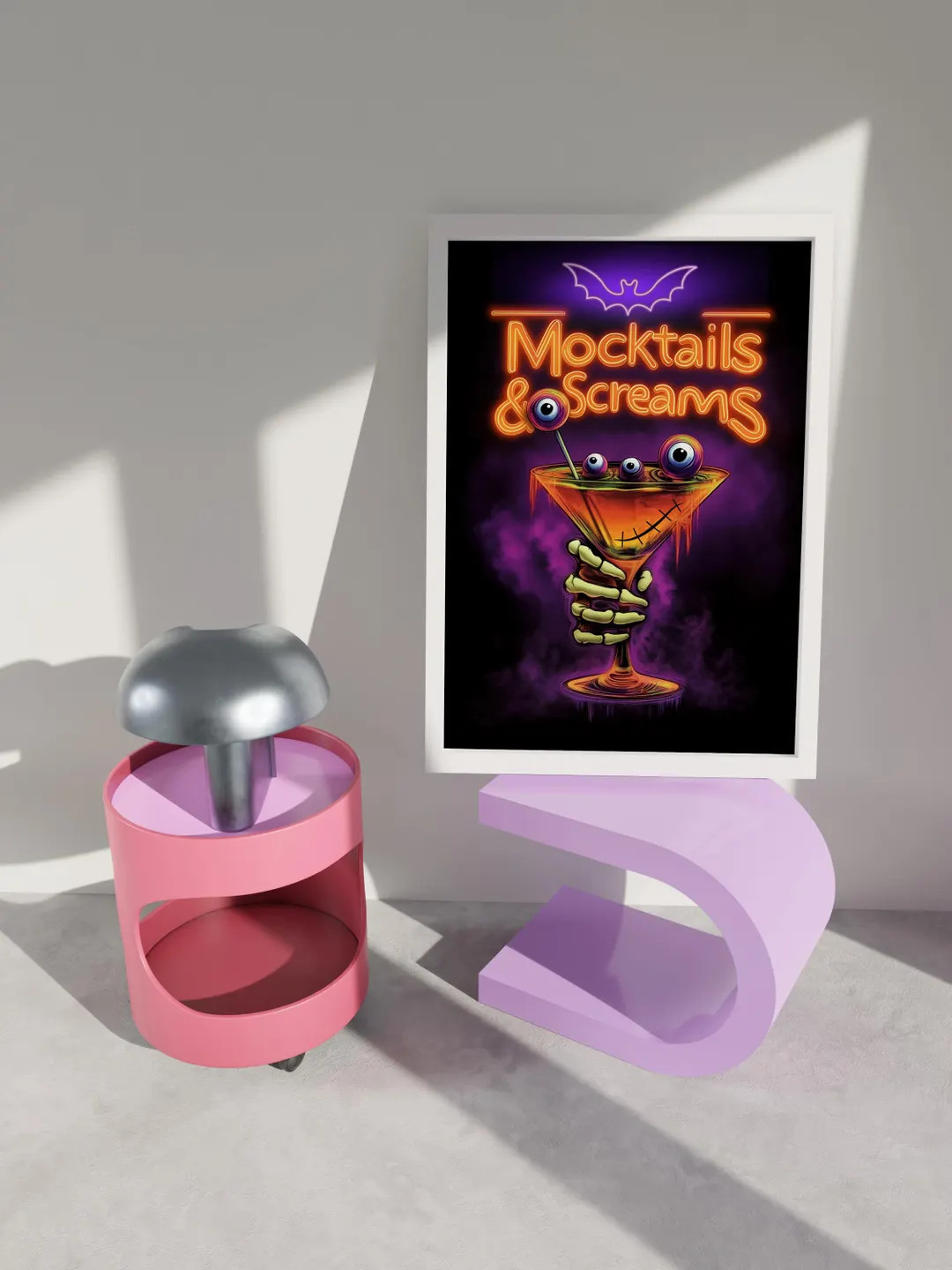 Mocktails and Screams Halloween Funky Digital Print | Etsy (US)