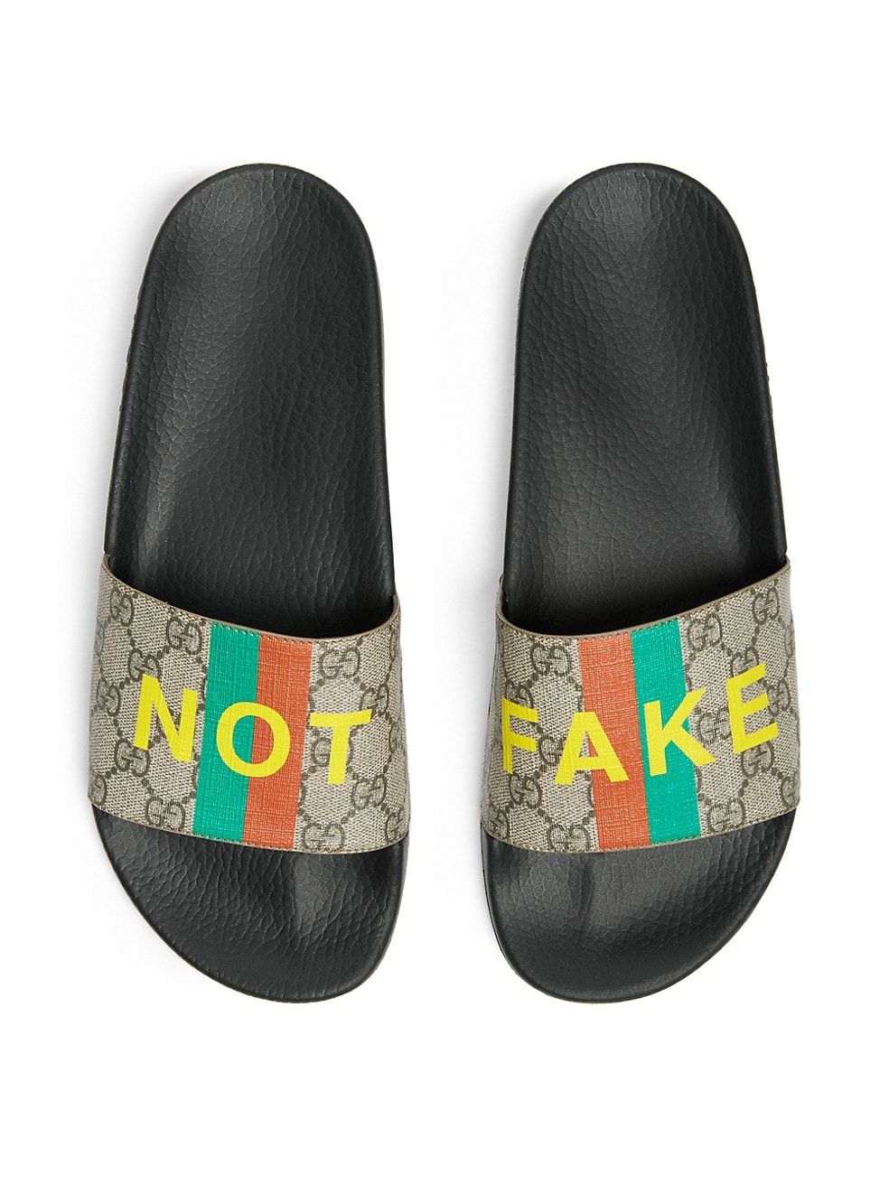 Men's Fake/Not Print Pursuit GG Supreme Slide Sandals | Saks Fifth Avenue