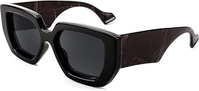 FEISEDY Oversized Square Sunglasses for Women Men Thick Frame Shades B4074 | Amazon (US)