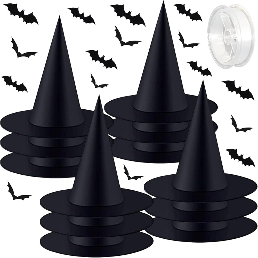 Legigo Halloween Costume Witch Hat- Black Hanging Witch Hat Decoration Witch Costume Accessories ... | Amazon (US)