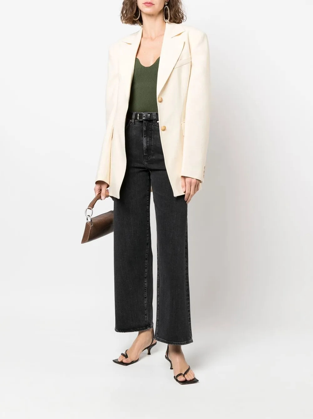 vaqueros acampanados de talle alto | Farfetch Global