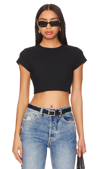 Ribbed Crop Tee in Sugar | Revolve Clothing (Global)