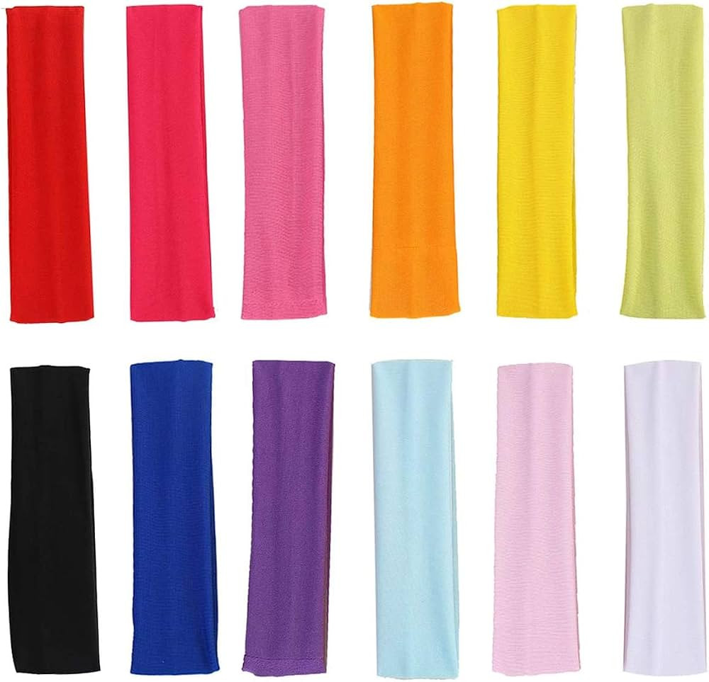 DIYASY Yoga Stretch Headbands, Soft Elastic Cotton Sweatband Yoga Sports Stretchy Headband for Wo... | Amazon (US)