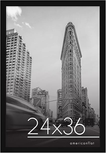 Americanflat 24x36 Poster Frame in Black - Composite Wood with Polished Plexiglass - Horizontal a... | Amazon (US)