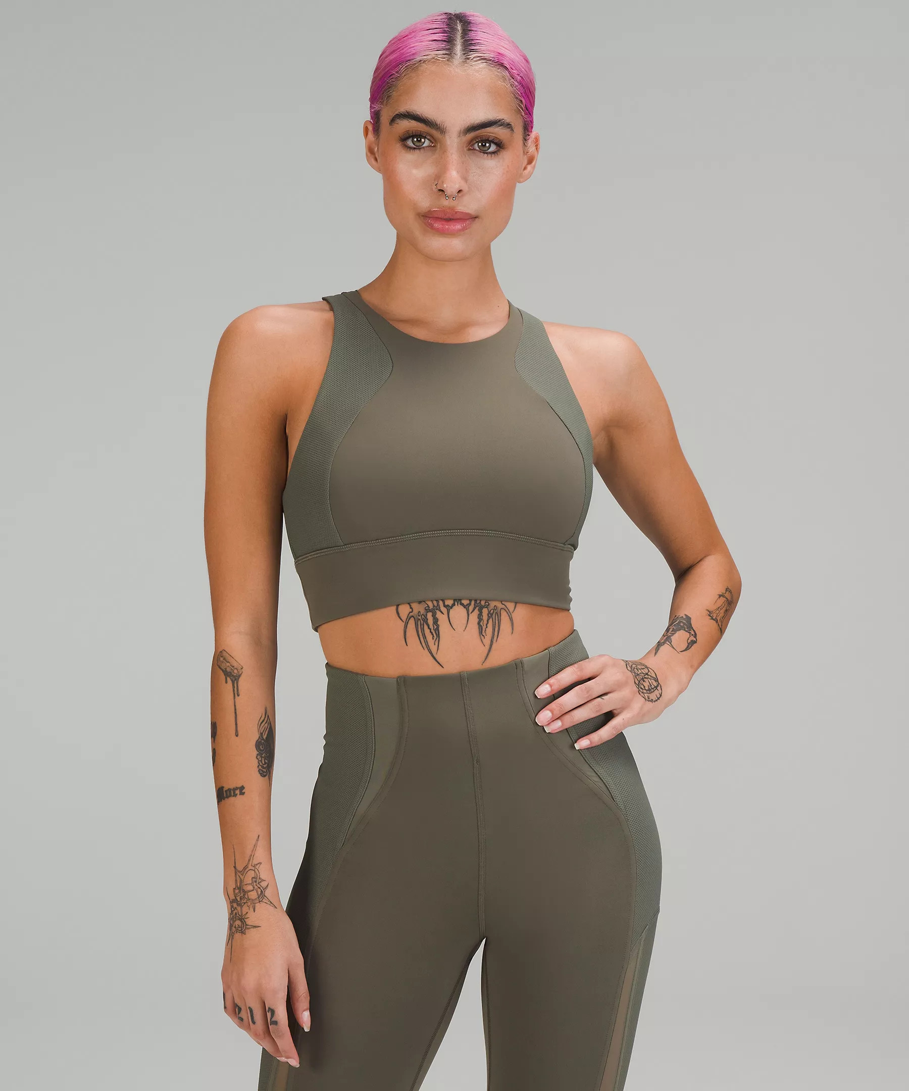 Everlux High-Neck Train Bra Medium Support, C/D Cup | Lululemon (US)