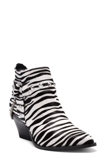 Zayrie Studded Printed Moto Bootie | Nordstrom Rack