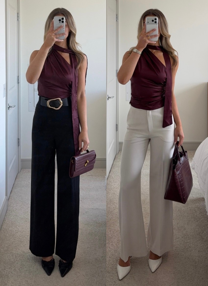 super cute & affordable burgundy satin top for the holidays! Currently $13 – wearing US 4

#LTKWorkwear #LTKHoliday