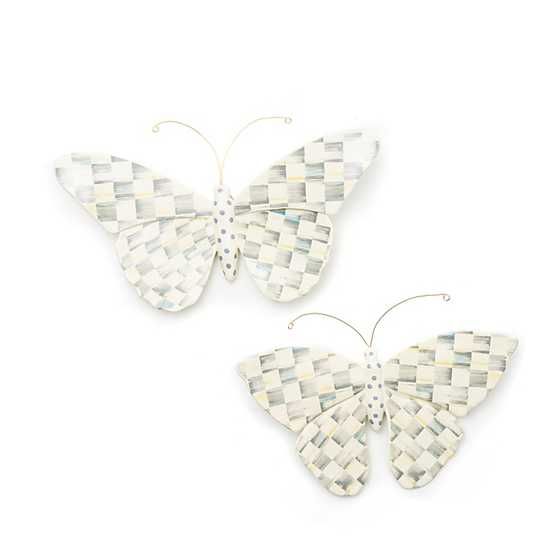 Sterling Check Butterfly Duo Wall Decor | MacKenzie-Childs