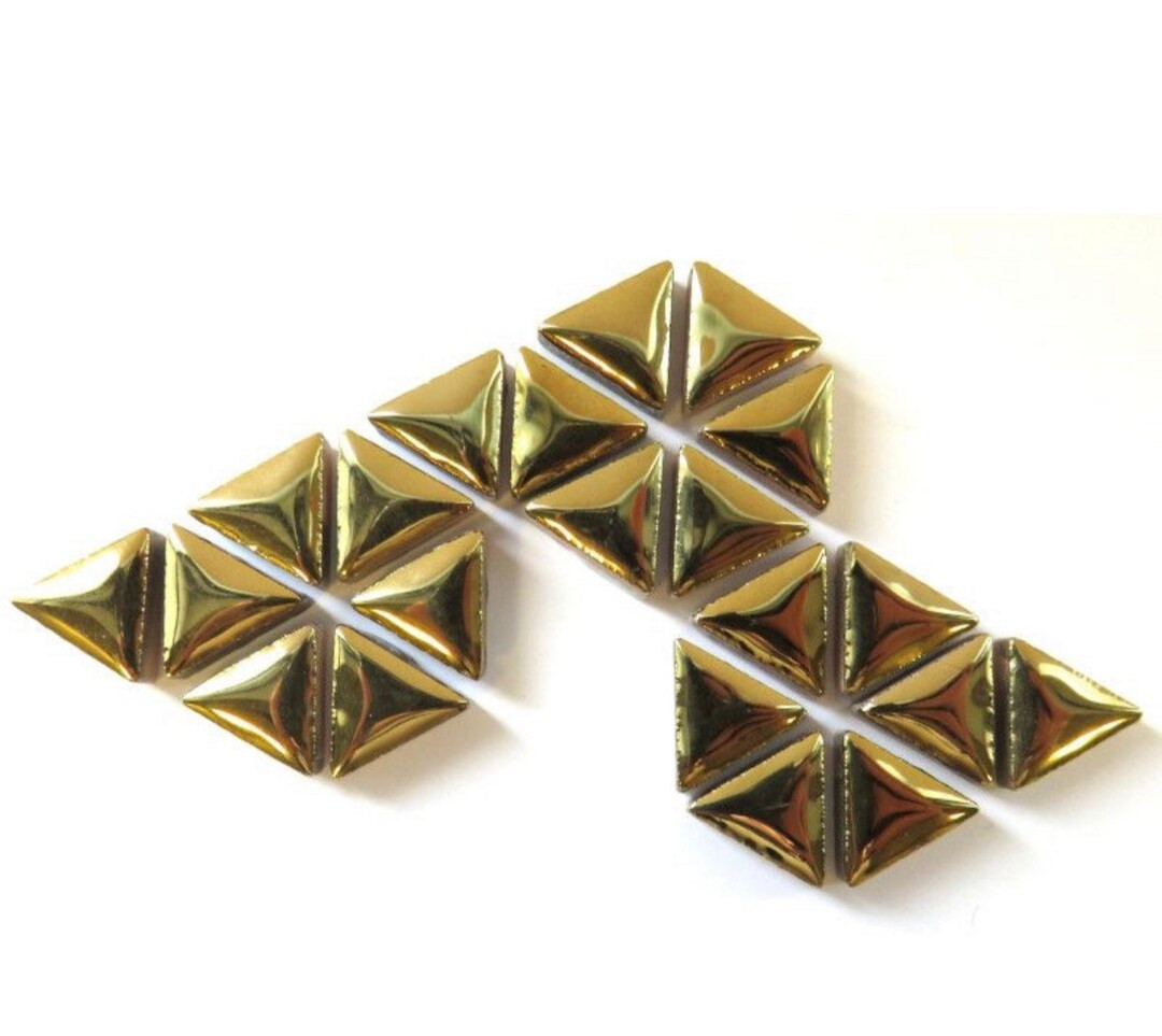 50g Gold Metallic Ceramic Triangles (15mm) (+\-45count)//Ceramic Tiles //Mosaic Tiles//Mosaic Sur... | Etsy (US)