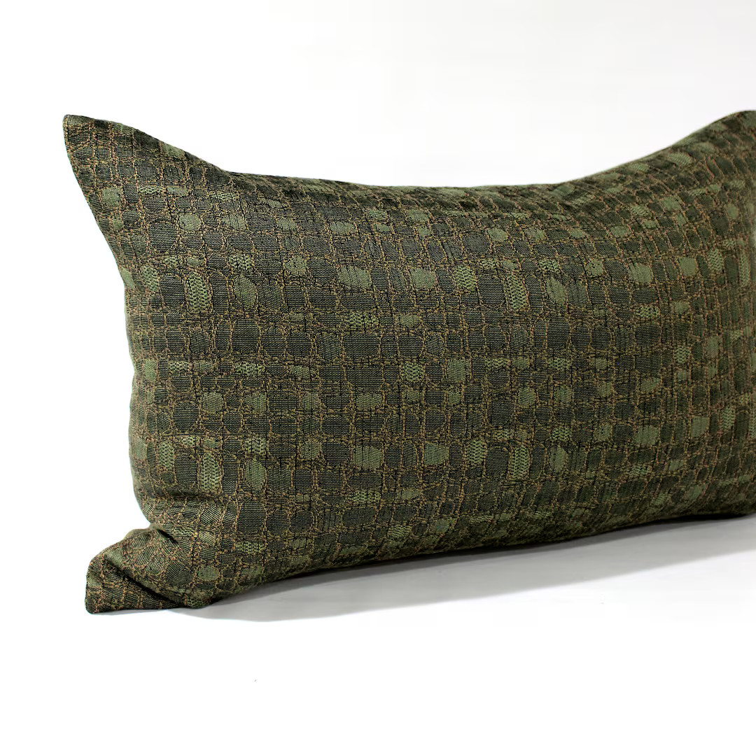 Lumbar Pillow Cover Moss Green Pebble Upholstery Spring Decor Decorative Pillow Oblong Throw Pill... | Etsy (US)
