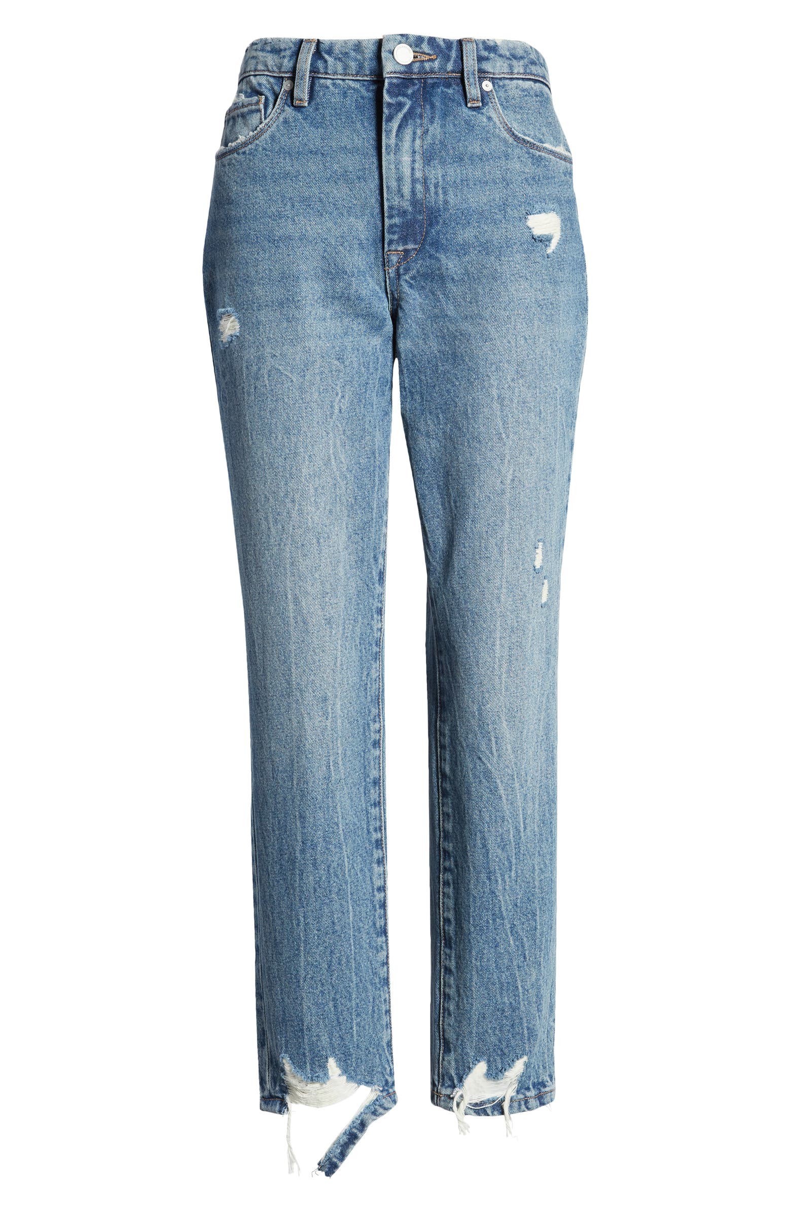 The Madison Ripped Crop Straight Leg Jeans | Nordstrom