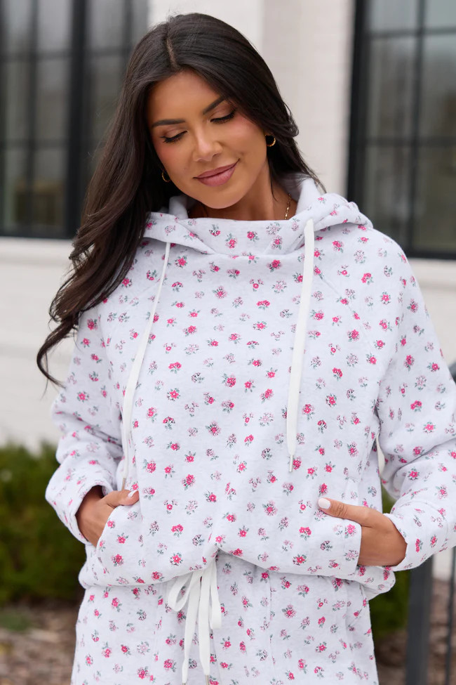 Jolie Pink Floral Hoodie | Pink Lily