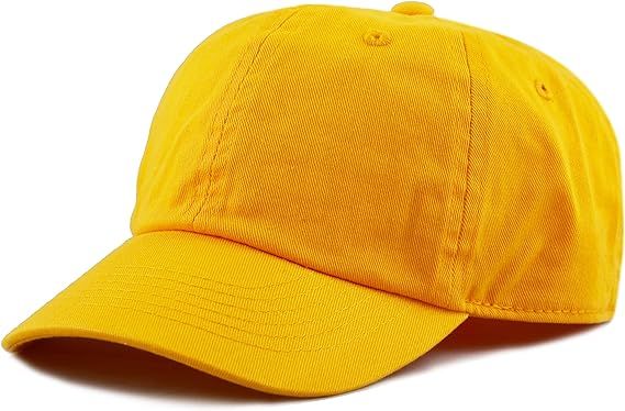 The Hat Depot Kids Washed Low Profile Cotton & Denim & Tie Dye Plain Baseball Cap Hat | Amazon (US)