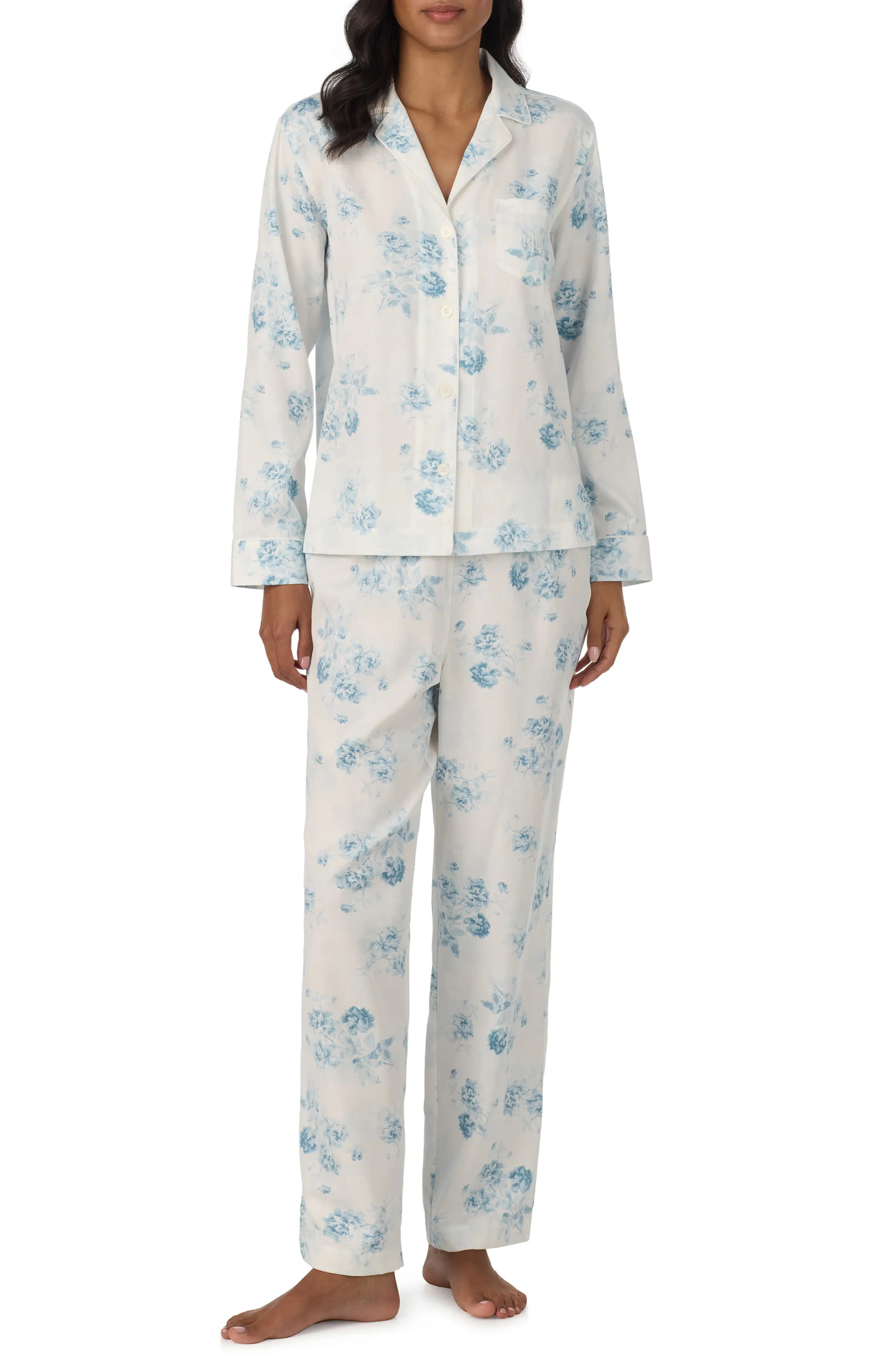 Stripe Cotton & Viscose Pajamas | Nordstrom