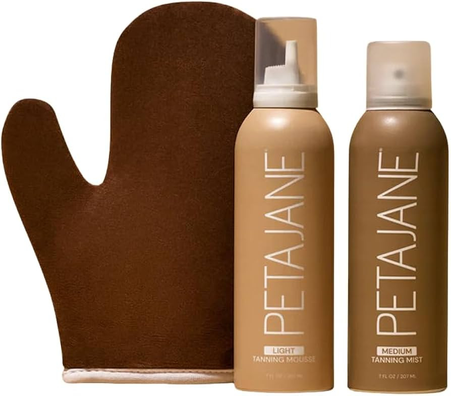 "The Essential Bundle", Self Tanning Mousse, Sunless Medium Tanning Mist, and Tan Applicator Mitt... | Amazon (US)