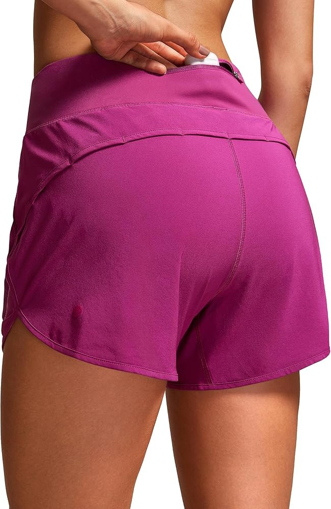 CRZ YOGA High Waisted Running Shorts for Women - 4'' Liner Gym Athletic Workout Shorts with Zippe... | Amazon (US)