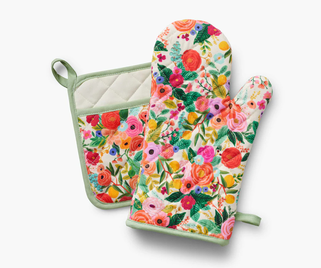 Oven Mitt and Pot Holder Set - Garden Party | Rifle Paper Co.