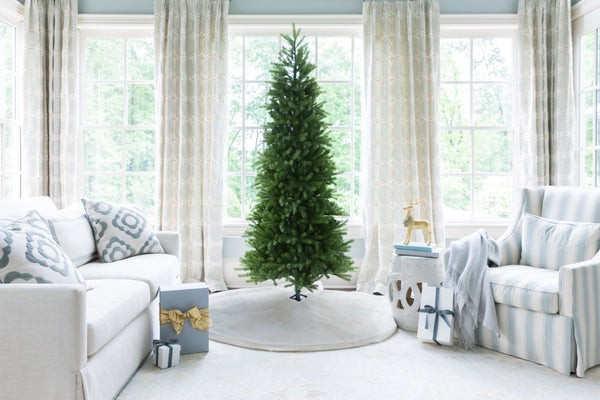 9' King Fraser Fir Slim Quick-Shape Artificial Christmas Tree with 900 | King of Christmas