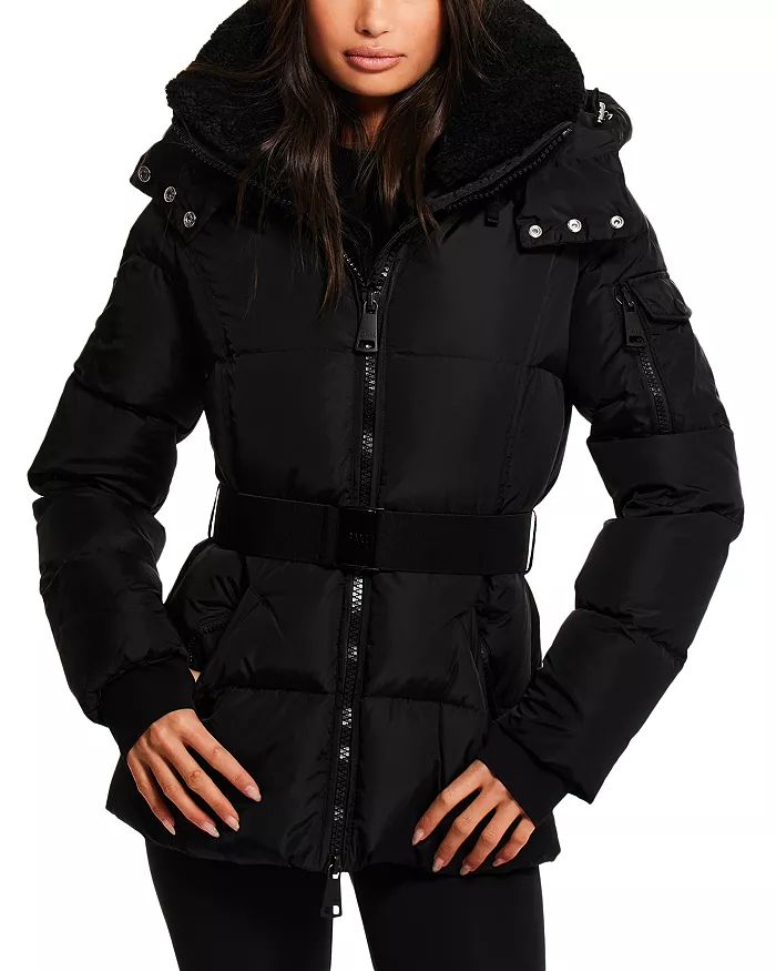 Liv Belted Hooded Puffer Coat | Bloomingdale's (US)