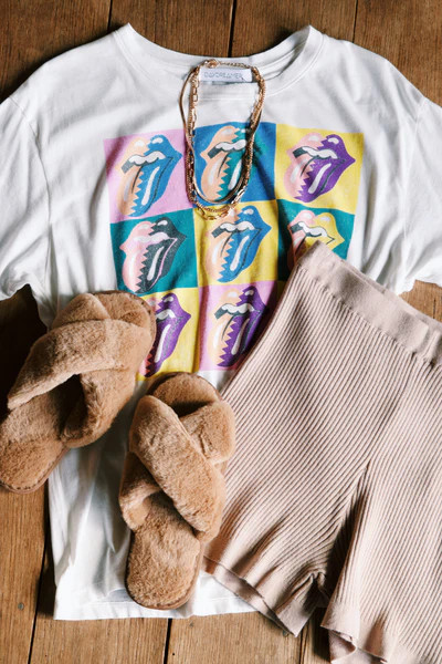 Rolling Stones Urban Jungle Boyfriend Tee, Vintage White | DayDreamer | North & Main Clothing Company