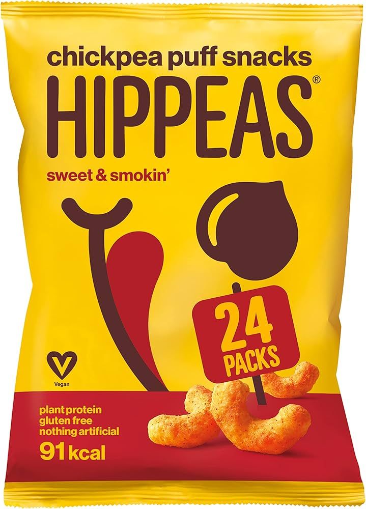 HIPPEAS Smoky Paprika Chickpea Puff Vegan Multipack Crisps | 24 x 22g Snack Bags | Plant-Based, S... | Amazon (UK)