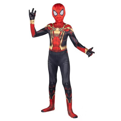 Spider-Man Kids' Iron Integrated Zentai Halloween Costume Jumpsuit S | Target