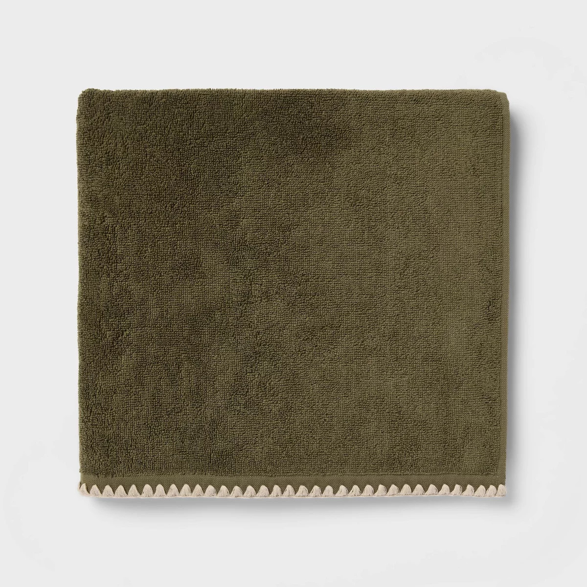 Stitched Edge Harvest Bath Towel Green - Threshold\u2122 | Target