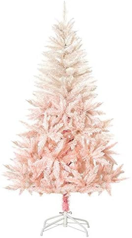 HOMCOM 5ft Artificial Christmas Tree Holiday Home Decoration with Metal Stand, Automatic Open, Wh... | Amazon (US)