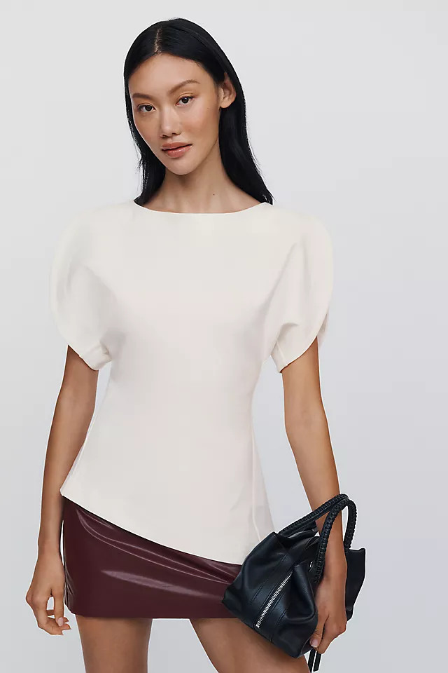 Structured Puff Sleeve Top | Anthropologie (US)