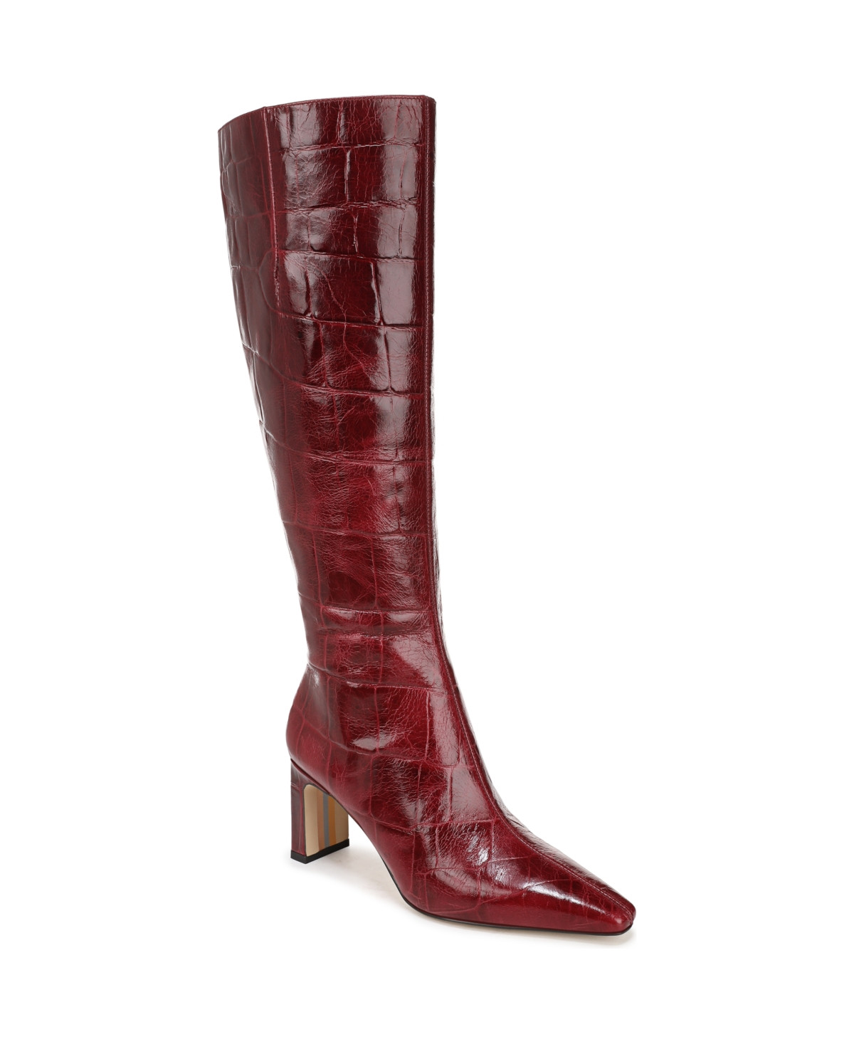 Sam Edelman Sylvia Snip-Toe Knee-High Dress Boots - French Merlot | Macy's