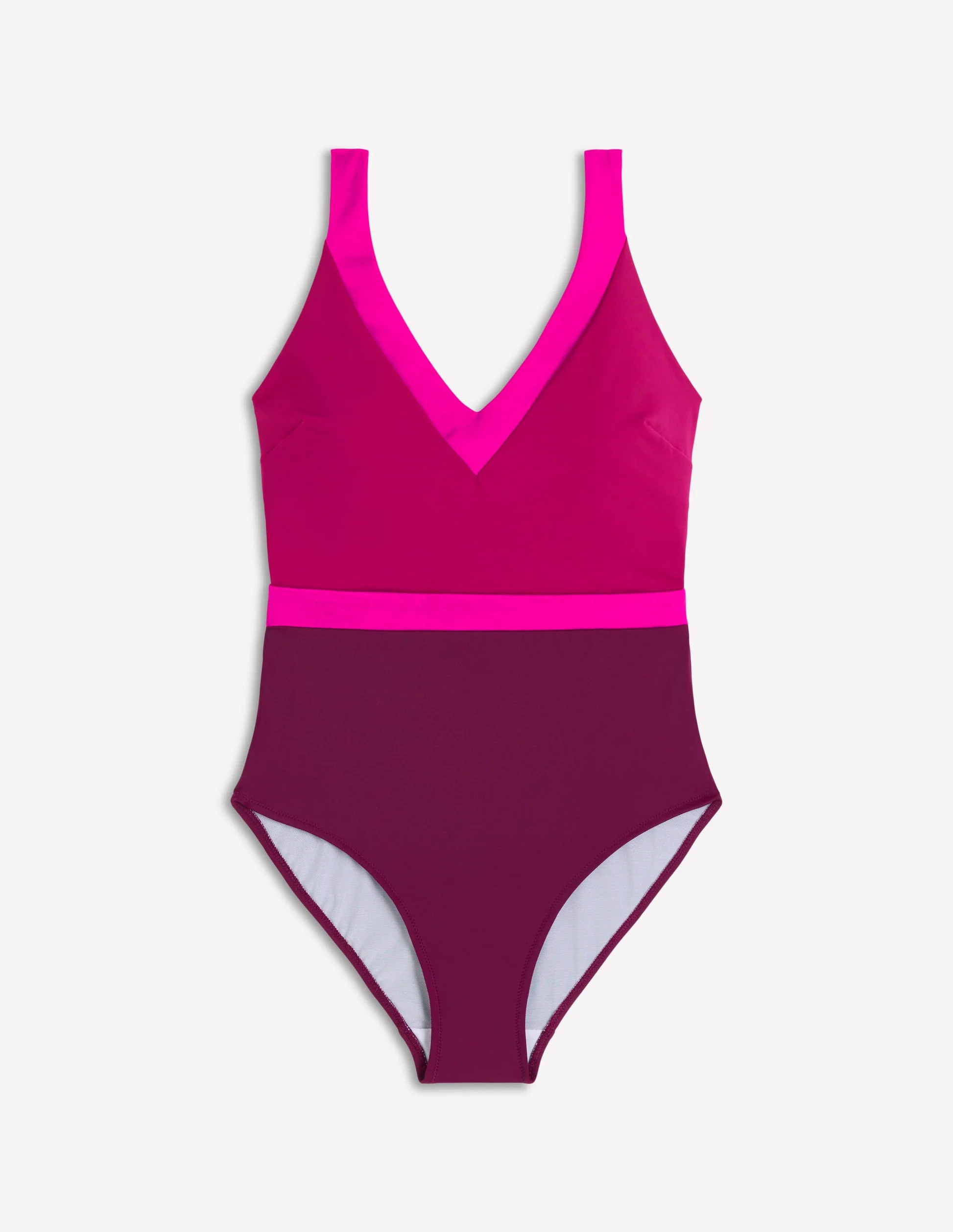 Campania Cross-back Swimsuit-Chocberry Colourblock | Boden (US)