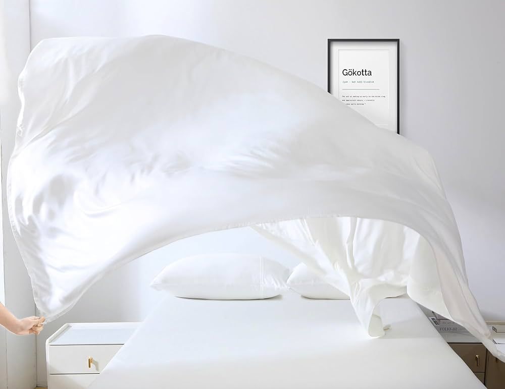 GOKOTTA 100% Rayon from Bamboo Sheets, Soft and Breathable (00 Bright White, King - 4 PCS) | Amazon (US)