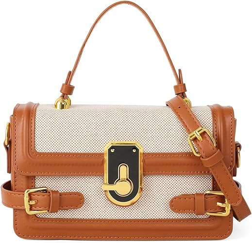 Womens Chic Crossbody Shoulder Bags Small Totes PU Leather Evening Clutch Purse Splicing Handbag ... | Amazon (US)