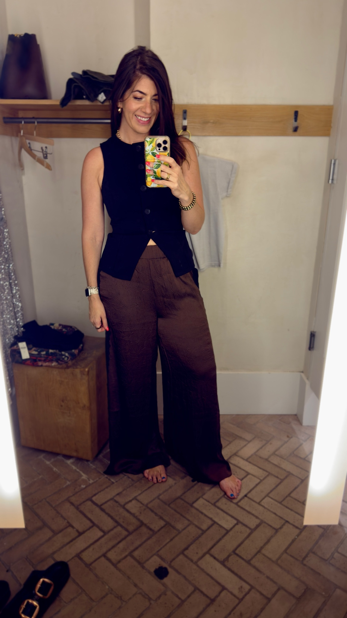 Tried a couple things at Anthro
In a medium ponte vest and a large satin pant (ordered a medium tall)

#LTKTall #LTKOver40 #LTKMidsize