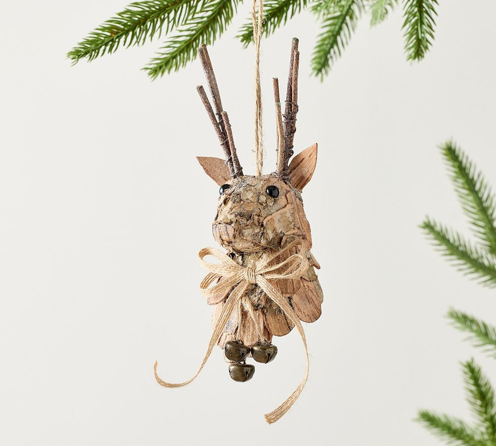 Reindeer Head With Bells Ornament | Pottery Barn (US)