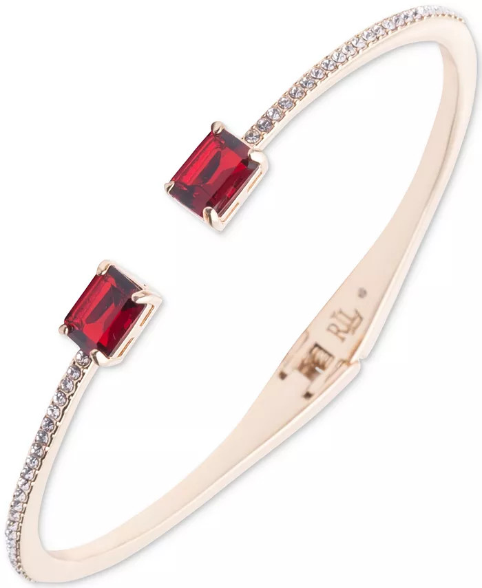 Pavé & Stone Cuff Bracelet | Macy's