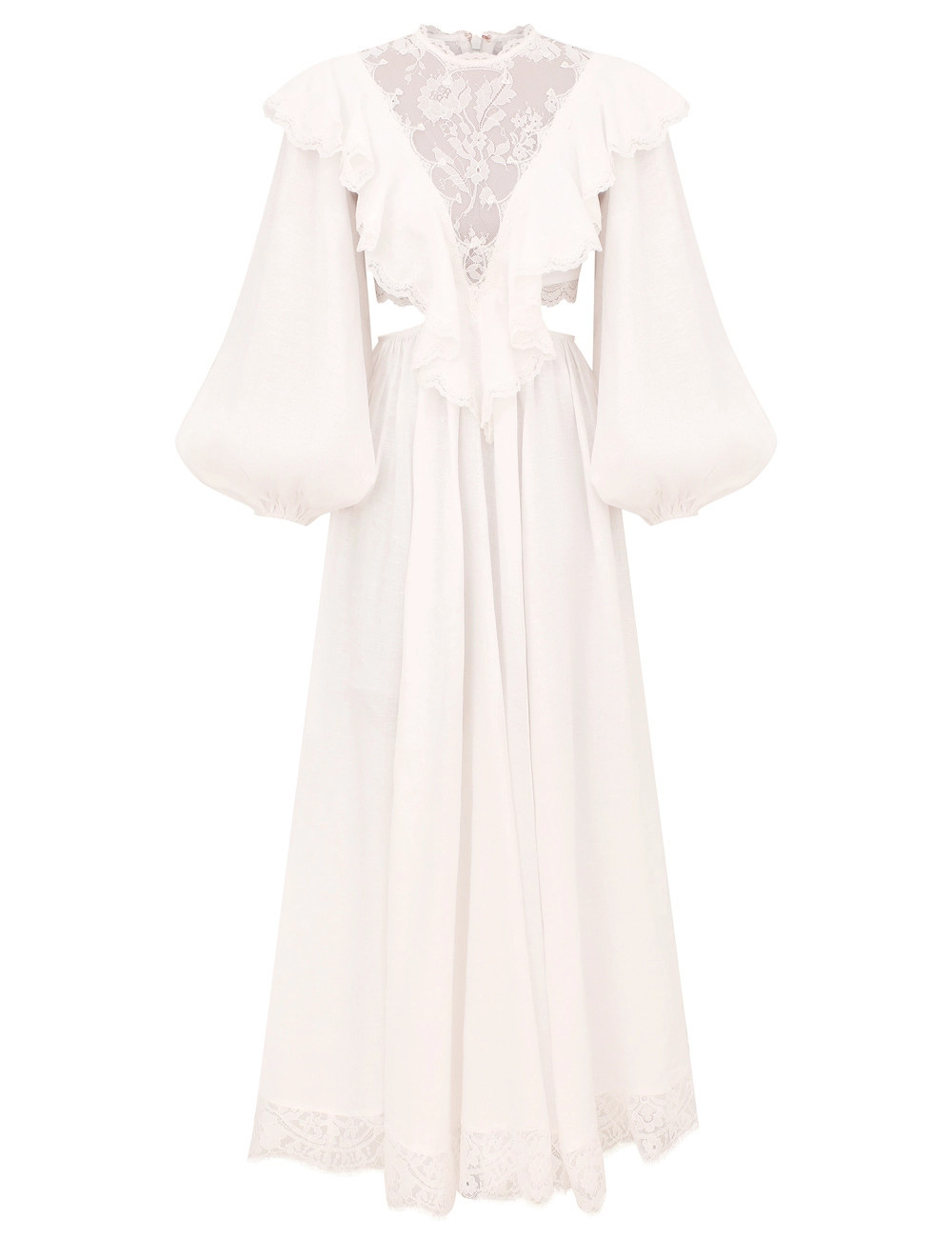 ZIMMERMANN Sundance Lace Bodice Dress Ivory Size 2 | ZIMMERMANN (US, CA, EU, MENA)