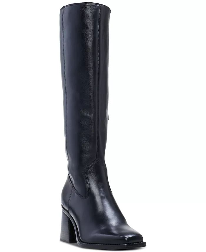 Sangeti Snip-Toe Block-Heel Tall Boots | Macy's