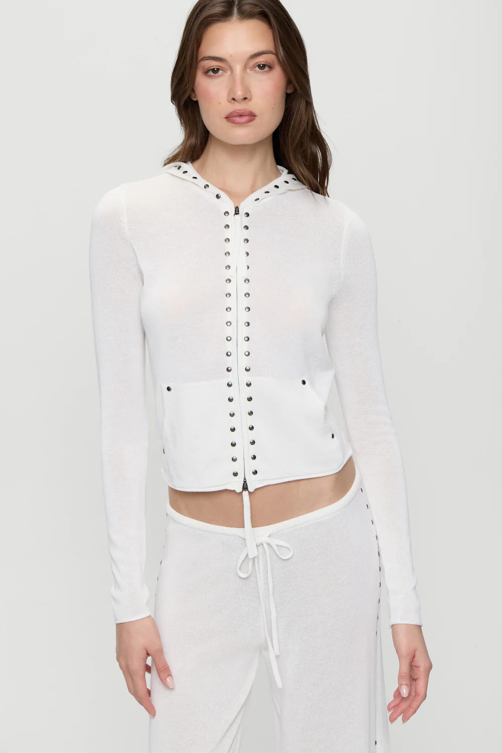 Atlas Zip Up Knit Hoodie | Frankies Bikinis